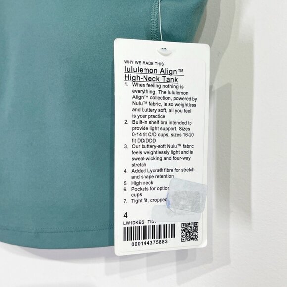 Lululemon NWT Align High-Neck Tank Top Tidewater Teal - Picture 7 of 11